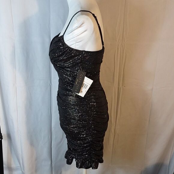 City Vibe "Midnight Sparkle" Mini Cocktail Dress - Picture 3 of 10
